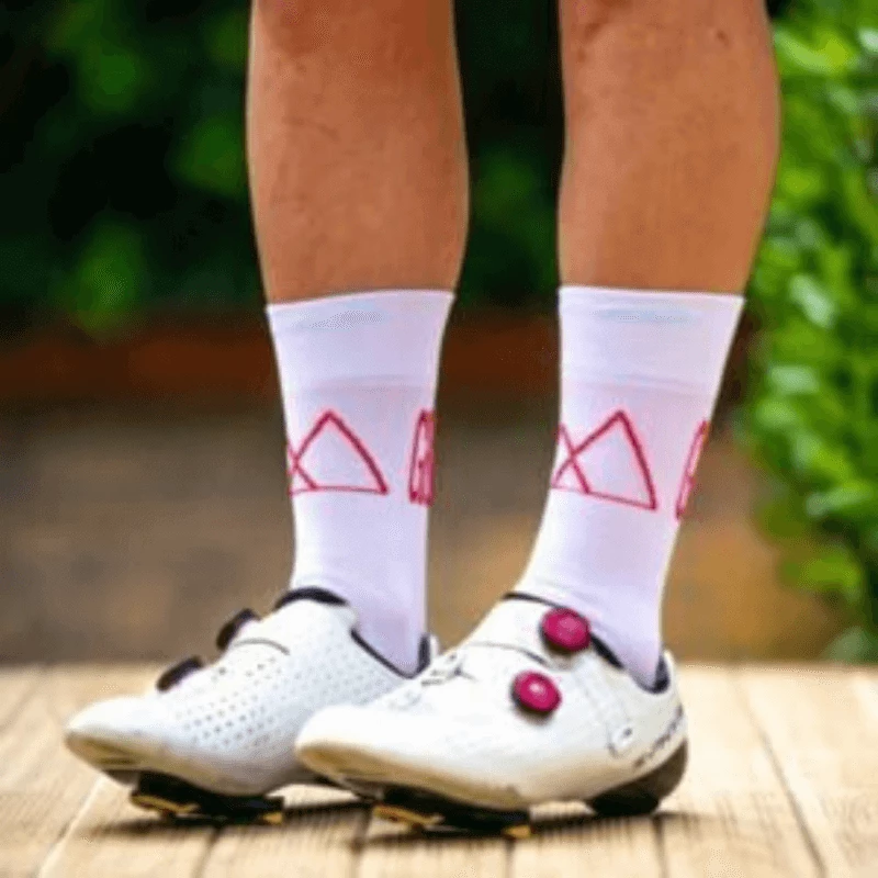 Calcetín Ciclismo Sporcks Grimpeur Blanco 4 Calcetín Ciclismo Sporcks Grimpeur Blanco - Imagen 2