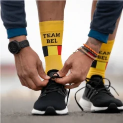 Calcetín Sporcks Team Bel Amarillo -Ciclismo Tienda calcetin sporcks team bel amarillo 2