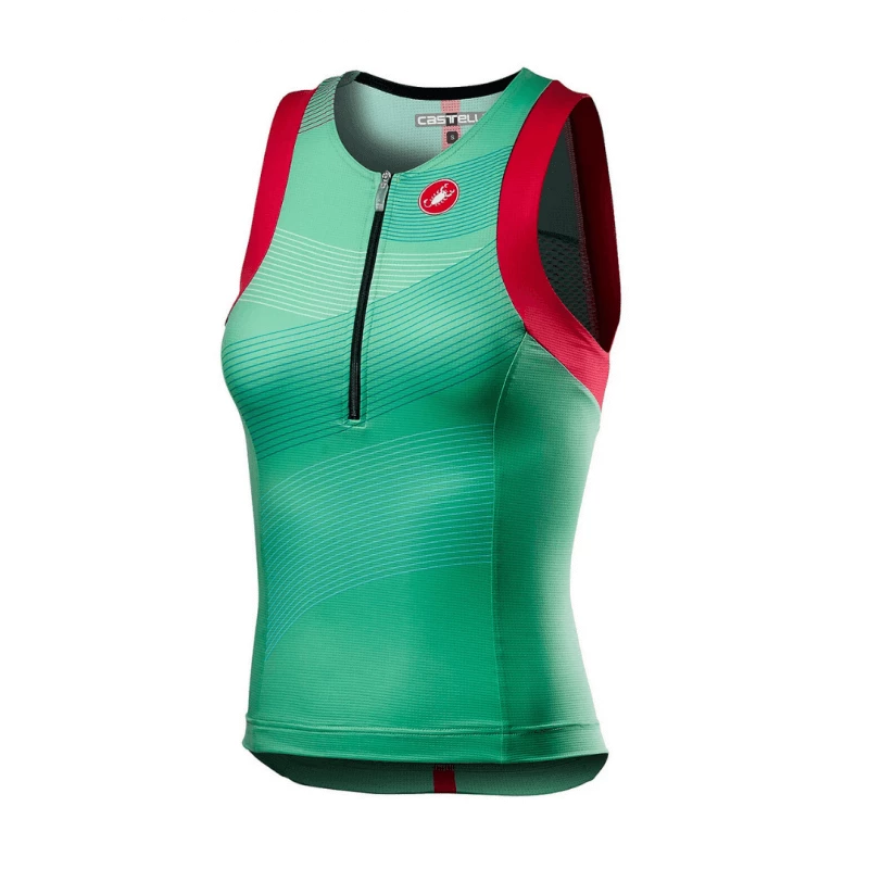 Camiseta Castelli Free Tri Verde Rojo Mujer 3 Camiseta Castelli Free Tri Verde Rojo Mujer