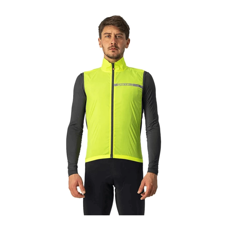 Chaleco Cortavientos Castelli Squadra Stretch Amarillo Gris 3 Chaleco Cortavientos Castelli Squadra Stretch Amarillo Gris