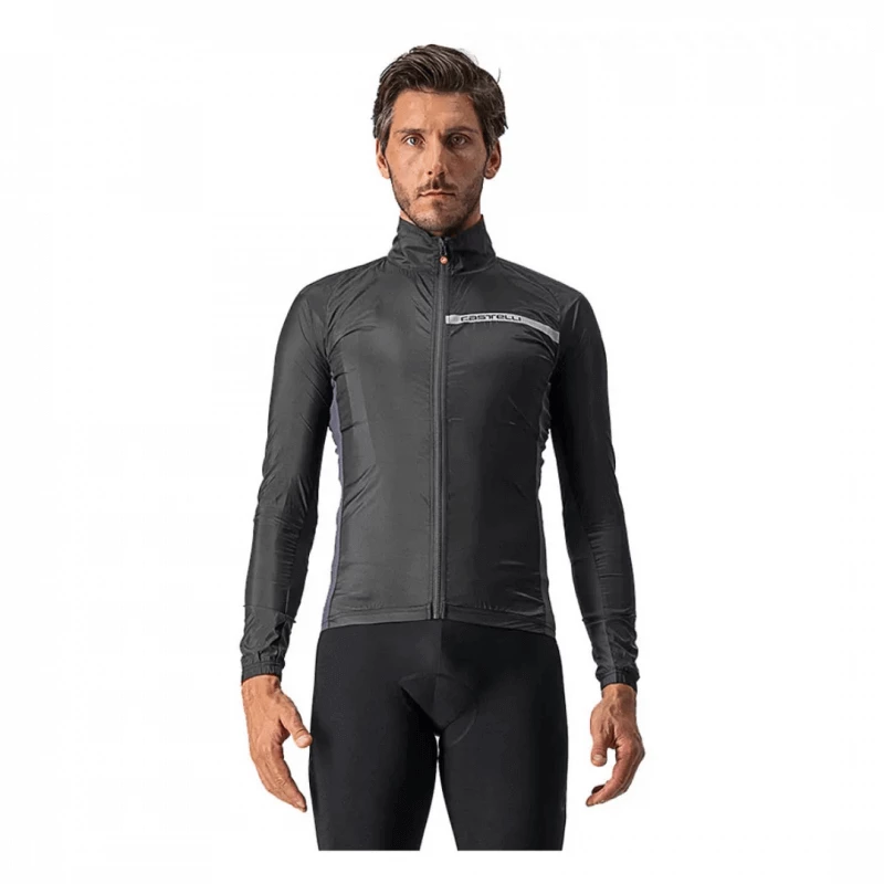 Chaqueta Cortavientos Castelli Squadra Stretch Negro Claro 3 Chaqueta Cortavientos Castelli Squadra Stretch Negro Claro