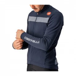 Maillot Castelli Puro 3 FZ Manga Larga Azul -Ciclismo Tienda maillot castelli puro 3 fz manga larga azul 2
