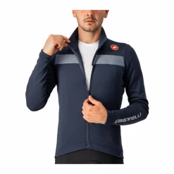 Maillot Castelli Puro 3 FZ Manga Larga Azul -Ciclismo Tienda maillot castelli puro 3 fz manga larga azul 3