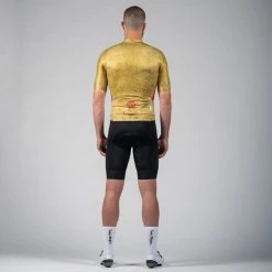 Maillot Pedal Mafia Artist Series PM X OC Drop Cloth Mostaza -Ciclismo Tienda maillot pedal mafia artist series pm x oc drop cloth mostaza 3