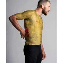 Maillot Pedal Mafia Artist Series PM X OC Drop Cloth Mostaza -Ciclismo Tienda maillot pedal mafia artist series pm x oc drop cloth mostaza 4