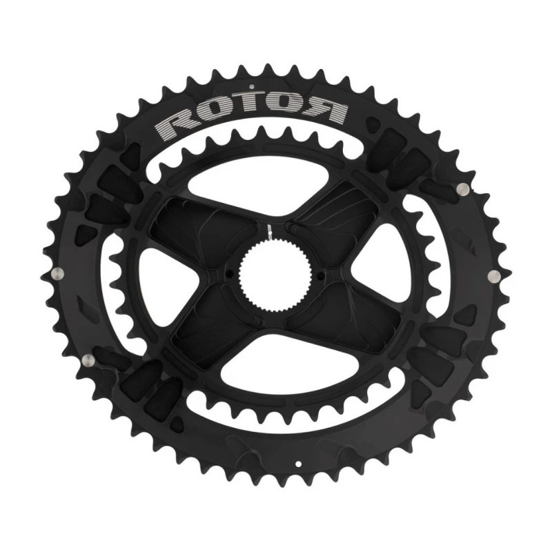 Platos Rotor Aldhu 3D+ QRings Spidering Aero Negro 52/36 4 Platos Rotor Aldhu 3D+ QRings Spidering Aero Negro 52/36 - Imagen 2